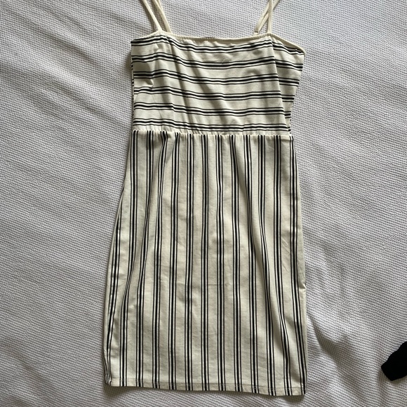 Heart & Hips Dresses & Skirts - Cream/White Striped Dress
